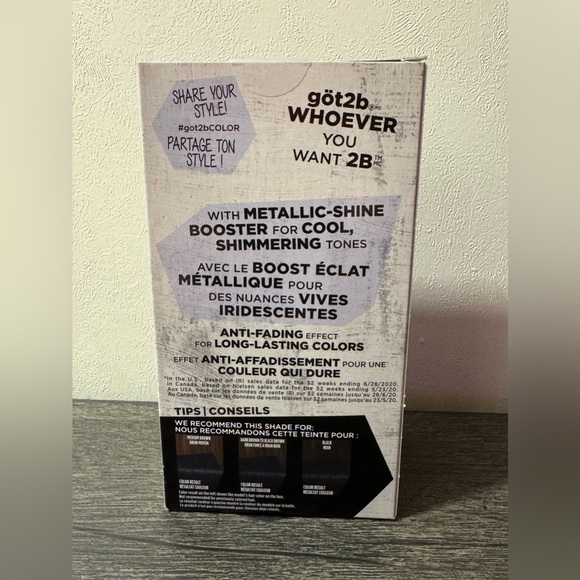 Schwarzkopf got2b Metallics Blue Charcoal Permanent Hair Color Dye Anti Fading - Picture 2 of 3